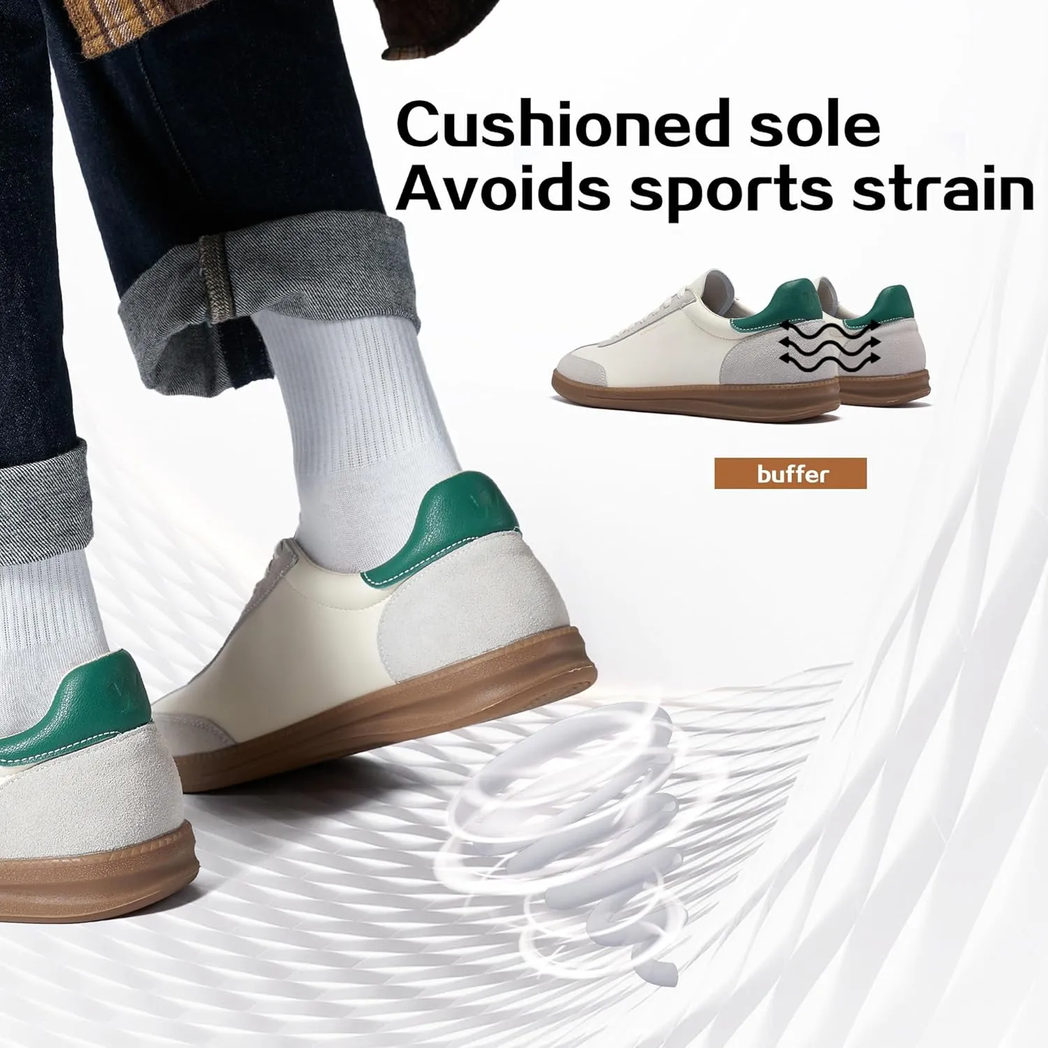 CUNESE Fashion Sneakers Lace Up Leather Platform Sneakers Comfortable Skate Shoes Walking for Kids Mens Women