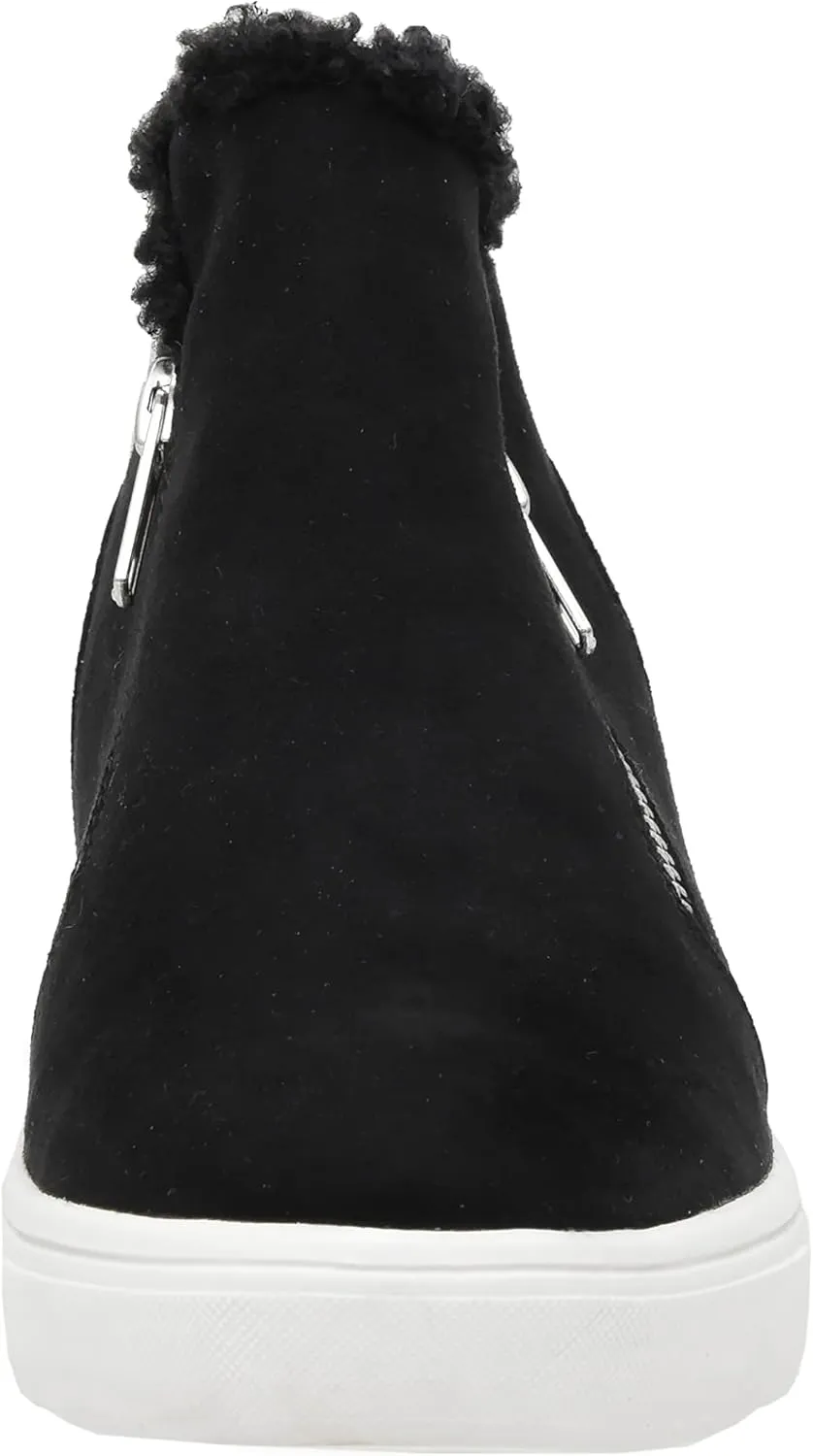 CUSHIONAIRE Women's Heaven Hidden Wedge Faux Shearling Sneaker  Memory Foam