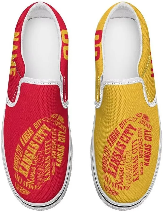 Custom Slip-on Sneakers,Personalized Name Number,Canvas Fashion Shoes,Gift for Men Women,Fans.