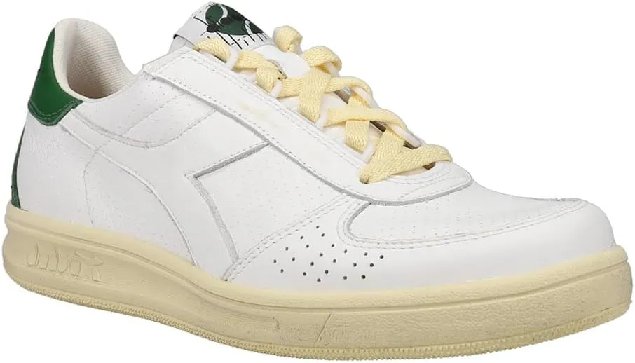 Diadora Mens B.Elite H Cork Italia Lace Up Sneakers Shoes Casual - White