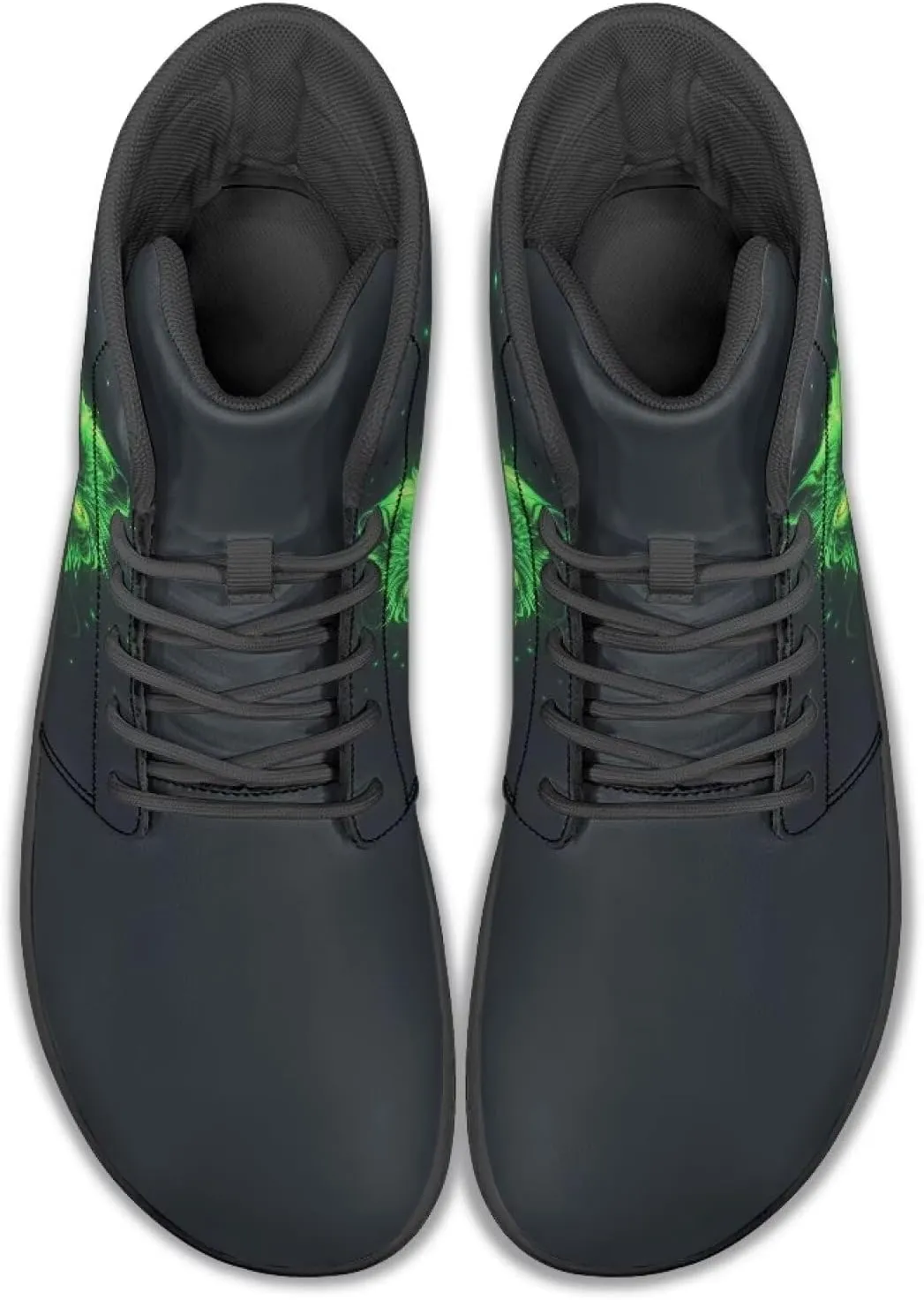 Doojoayie High Top Shoes for Men Wide Width PU Leather Shoes Emerging Adult