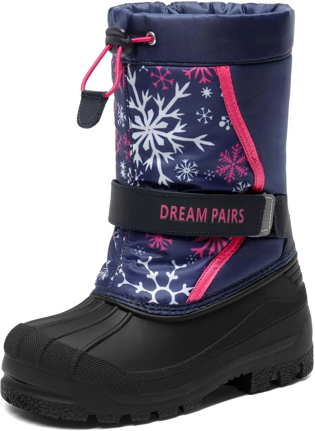 DREAM PAIRS Boys & Girls Mid Calf Water-Resistant Winter Snow Boots for Toddler/Little/Big Kid