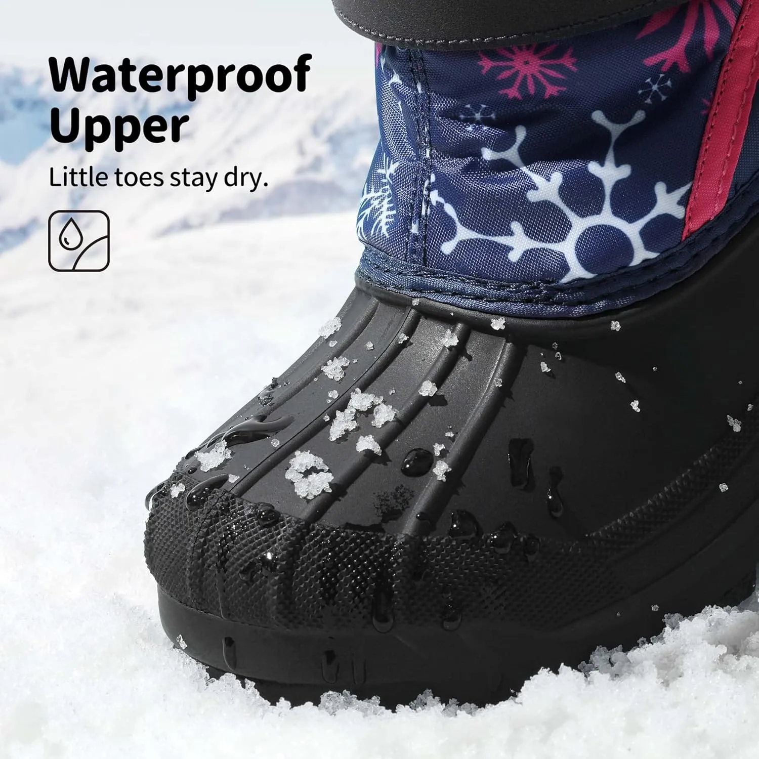 DREAM PAIRS Boys & Girls Mid Calf Water-Resistant Winter Snow Boots for Toddler/Little/Big Kid
