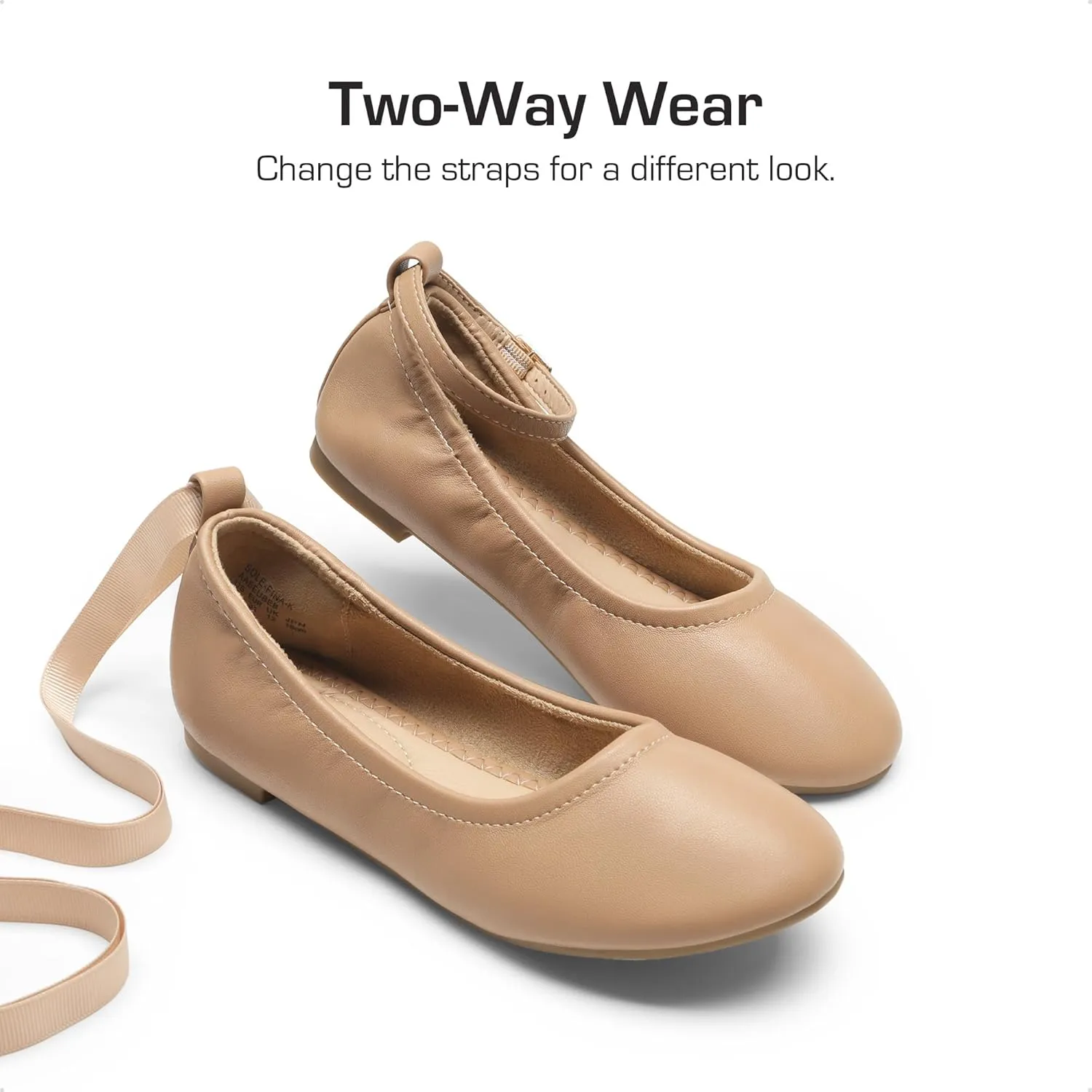 DREAM PAIRS Girls Dress Shoes Girl's Ballerina Flat Ankle Strap Ballet Flats (Toddler/Little Kid/Big Kid)