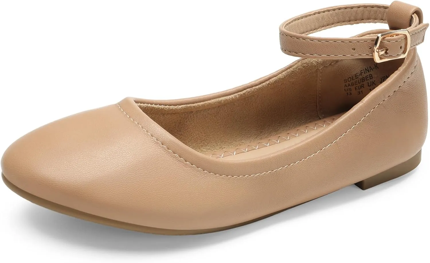 DREAM PAIRS Girls Dress Shoes Girl's Ballerina Flat Ankle Strap Ballet Flats (Toddler/Little Kid/Big Kid)
