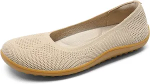 DREAM PAIRS Women's Ballet Flats, Wide Toe Box Knit Flats for Women with Arch Support, Comfortable Slip On Dressy Travel Work Business Office Shoes for Women