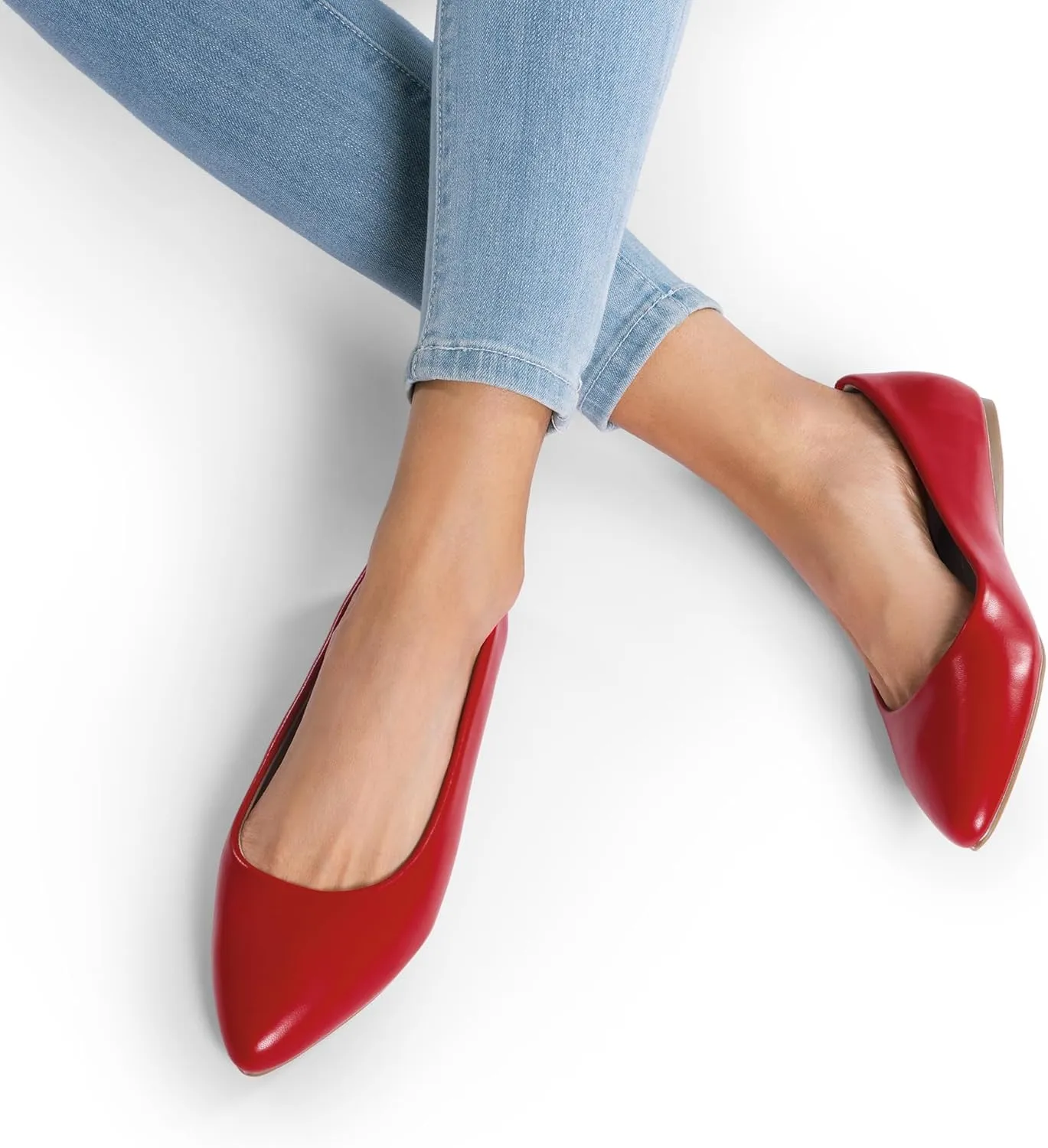 DREAM PAIRS Women's Dress Pointed Toe Flats Ballet Comfort Soft Slip On Casual Flat Shoes for Work Office Business