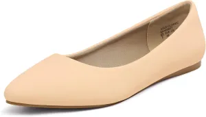 DREAM PAIRS Women's Dress Pointed Toe Flats Ballet Comfort Soft Slip On Casual Flat Shoes for Work Office Business
