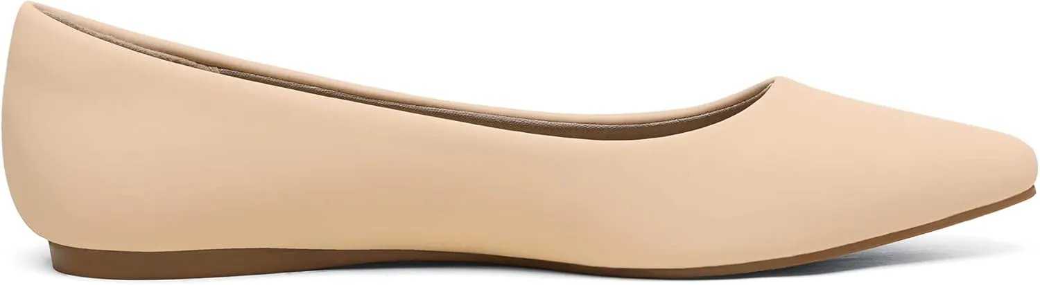 DREAM PAIRS Women's Dress Pointed Toe Flats Ballet Comfort Soft Slip On Casual Flat Shoes for Work Office Business