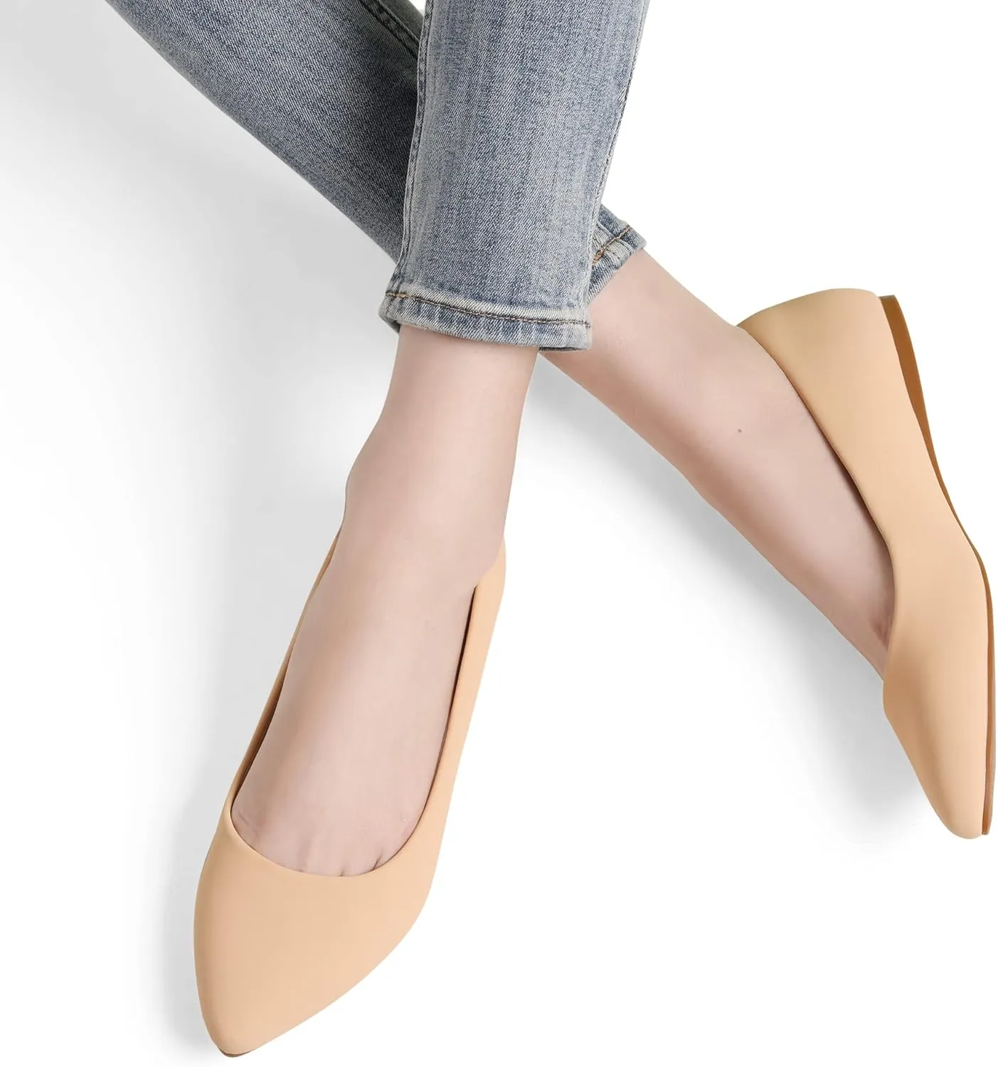 DREAM PAIRS Women's Dress Pointed Toe Flats Ballet Comfort Soft Slip On Casual Flat Shoes for Work Office Business