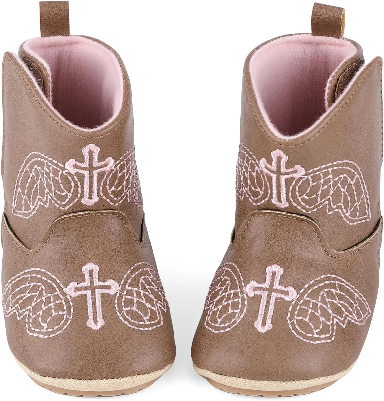 ESTAMICO Baby Girls Embroidery Western Boots