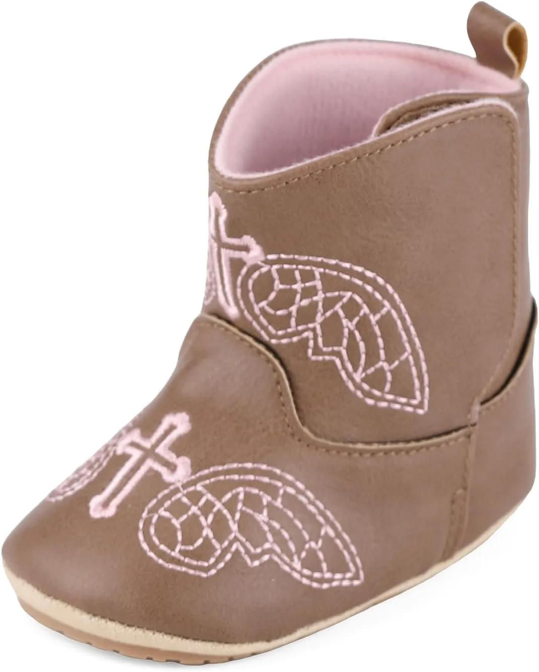 ESTAMICO Baby Girls Embroidery Western Boots