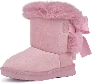 FANTURE Toddler Snow Boots for Girls Boys Winter Warm Fur Lined Kids Non Slip Outdoor Shoes (Toddler/Little Kid)