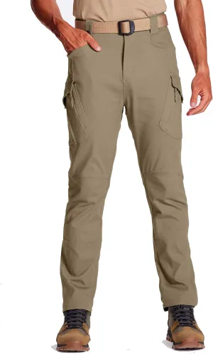 FEDTOSING Tactical Pants for Men with 9 Pockets Cotton Cargo Work Military Trousers Stretch Hiking Combat Rip-Stop Pants