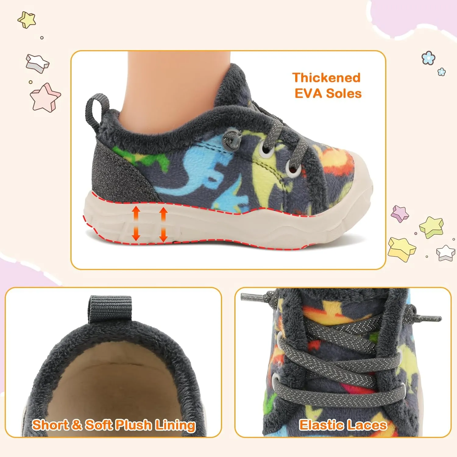 FEETCITY Wide Boys & Girls Winter Shoes - Barefoot & Walking Shoes, Slip On, Tennis Design