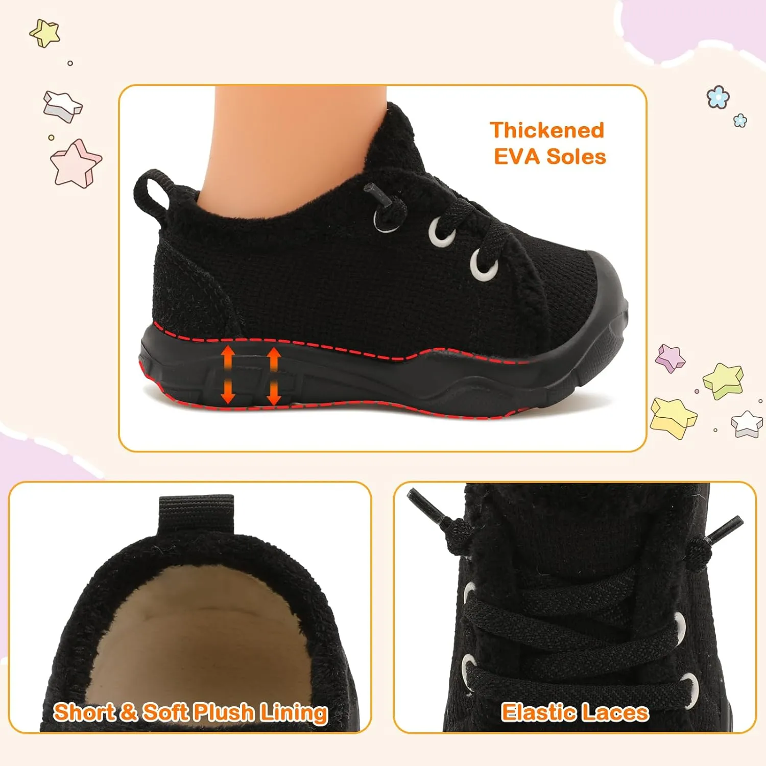 FEETCITY Wide Boys & Girls Winter Shoes - Barefoot & Walking Shoes, Slip On, Tennis Design