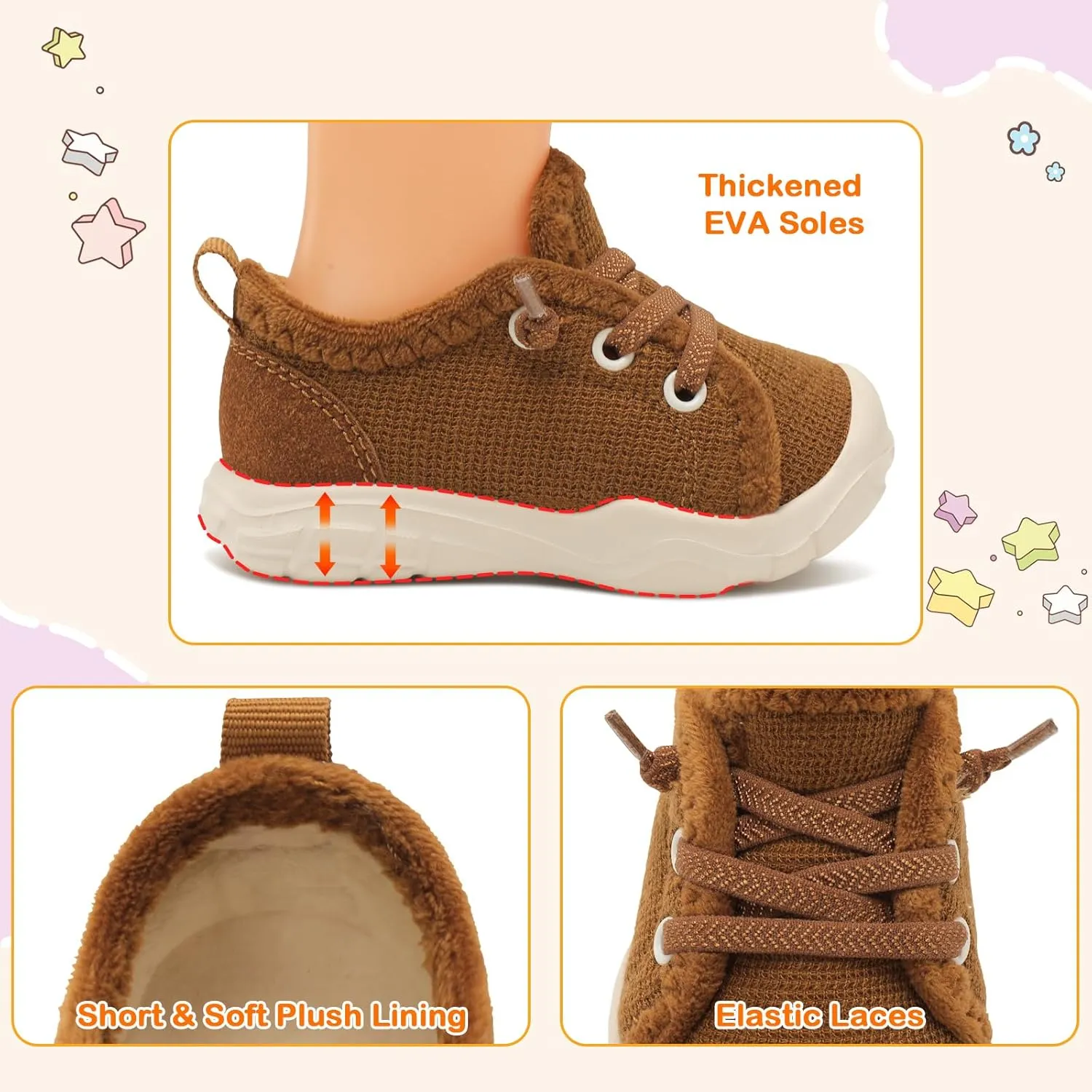 FEETCITY Wide Boys & Girls Winter Shoes - Barefoot & Walking Shoes, Slip On, Tennis Design