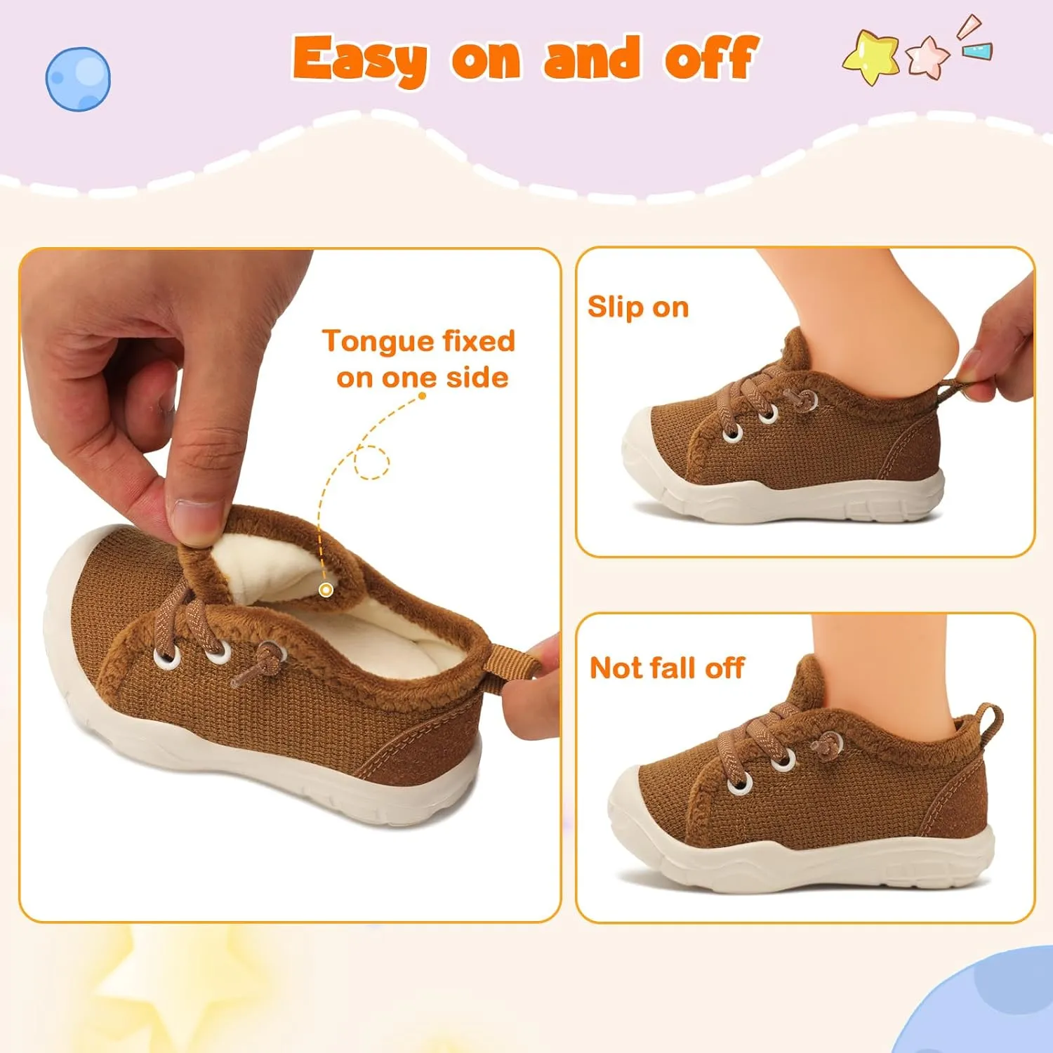 FEETCITY Wide Boys & Girls Winter Shoes - Barefoot & Walking Shoes, Slip On, Tennis Design