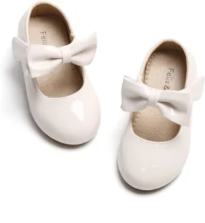 Felix & Flora Toddler Flower Girl Dress Shoes - Girl Ballet Flats Party School Shoes Wedding
