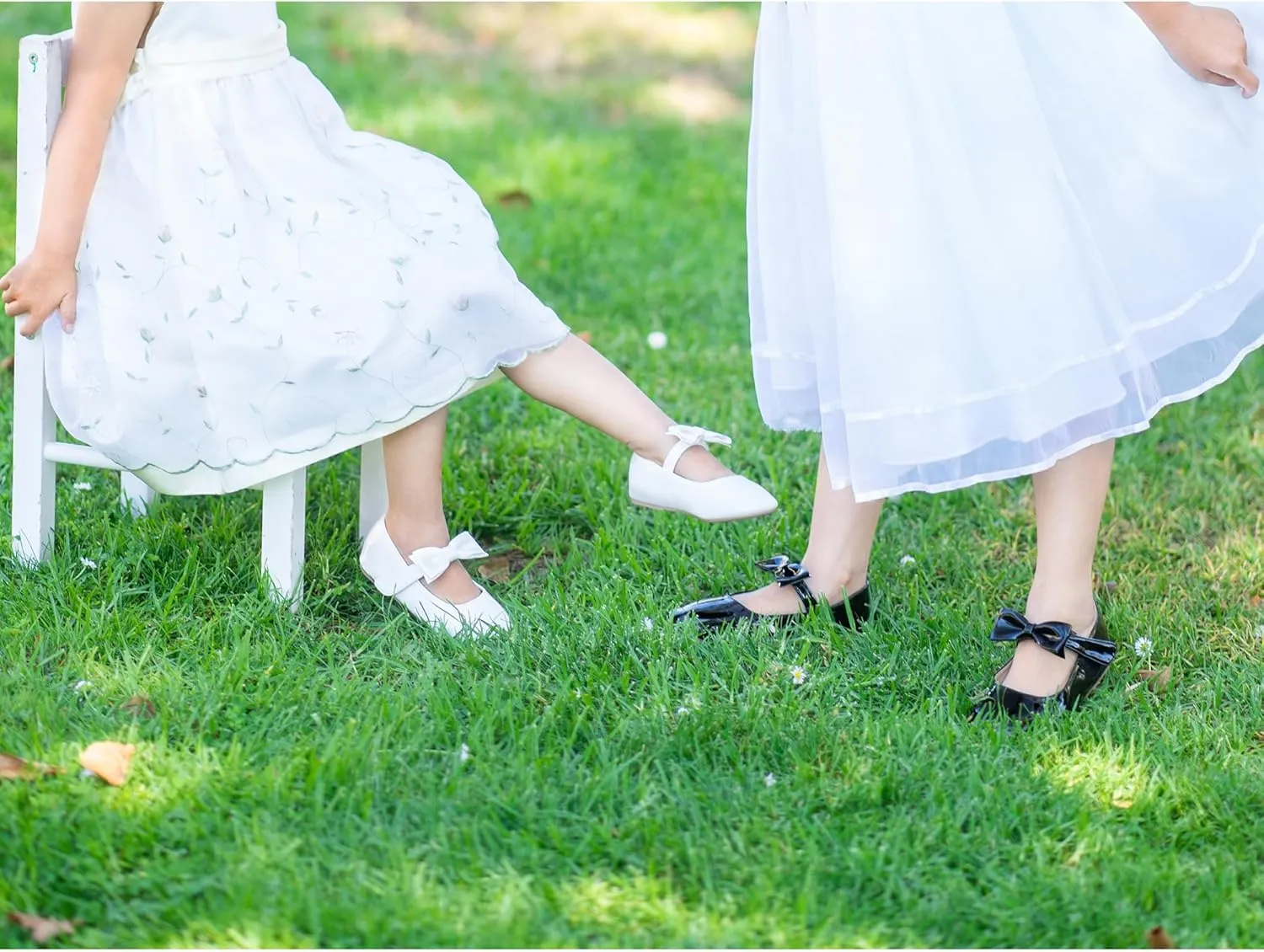 Felix & Flora Toddler Flower Girl Dress Shoes - Girl Ballet Flats Party School Shoes Wedding