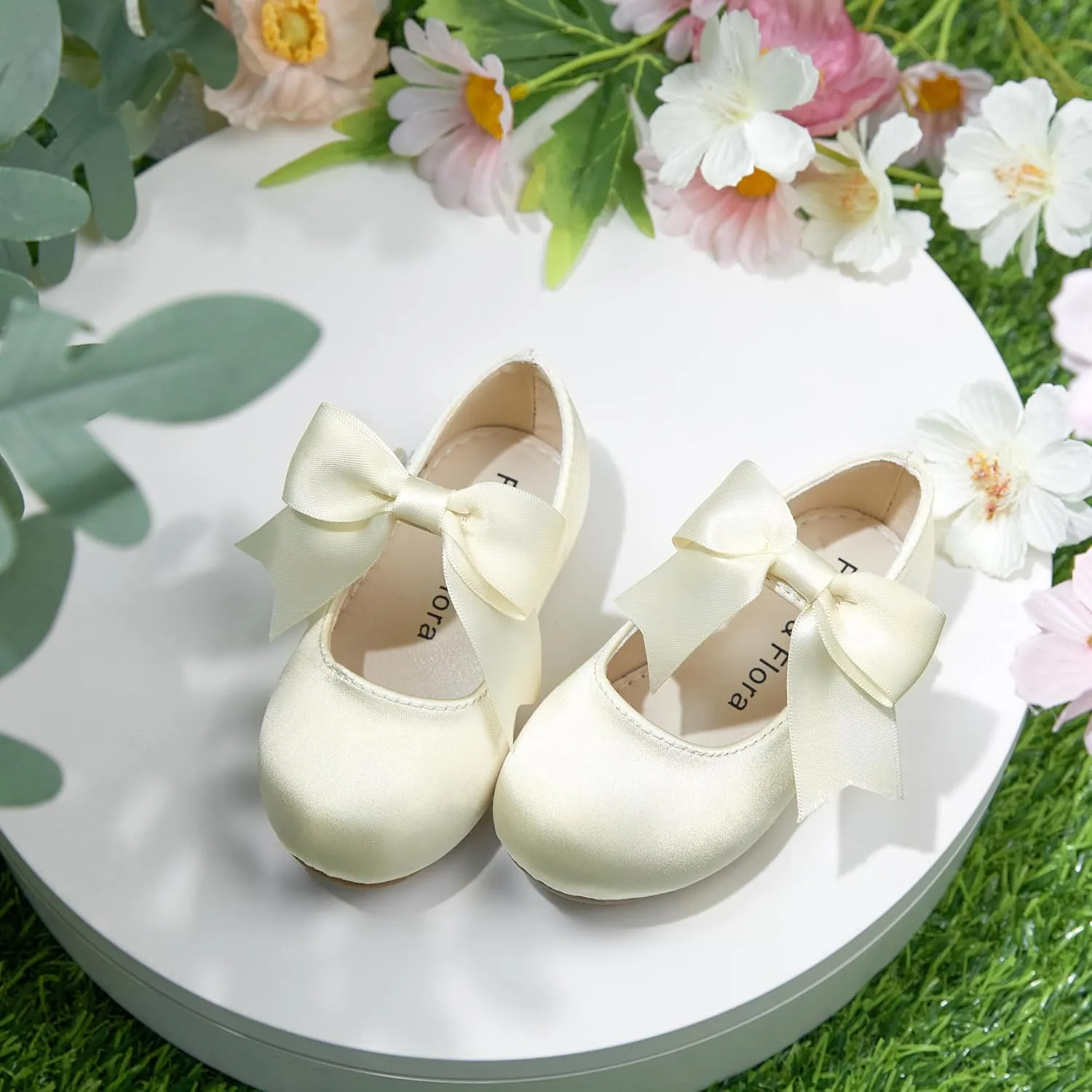 Felix & Flora Toddler Flower Girl Dress Shoes - Girl Ballet Flats Party School Shoes Wedding