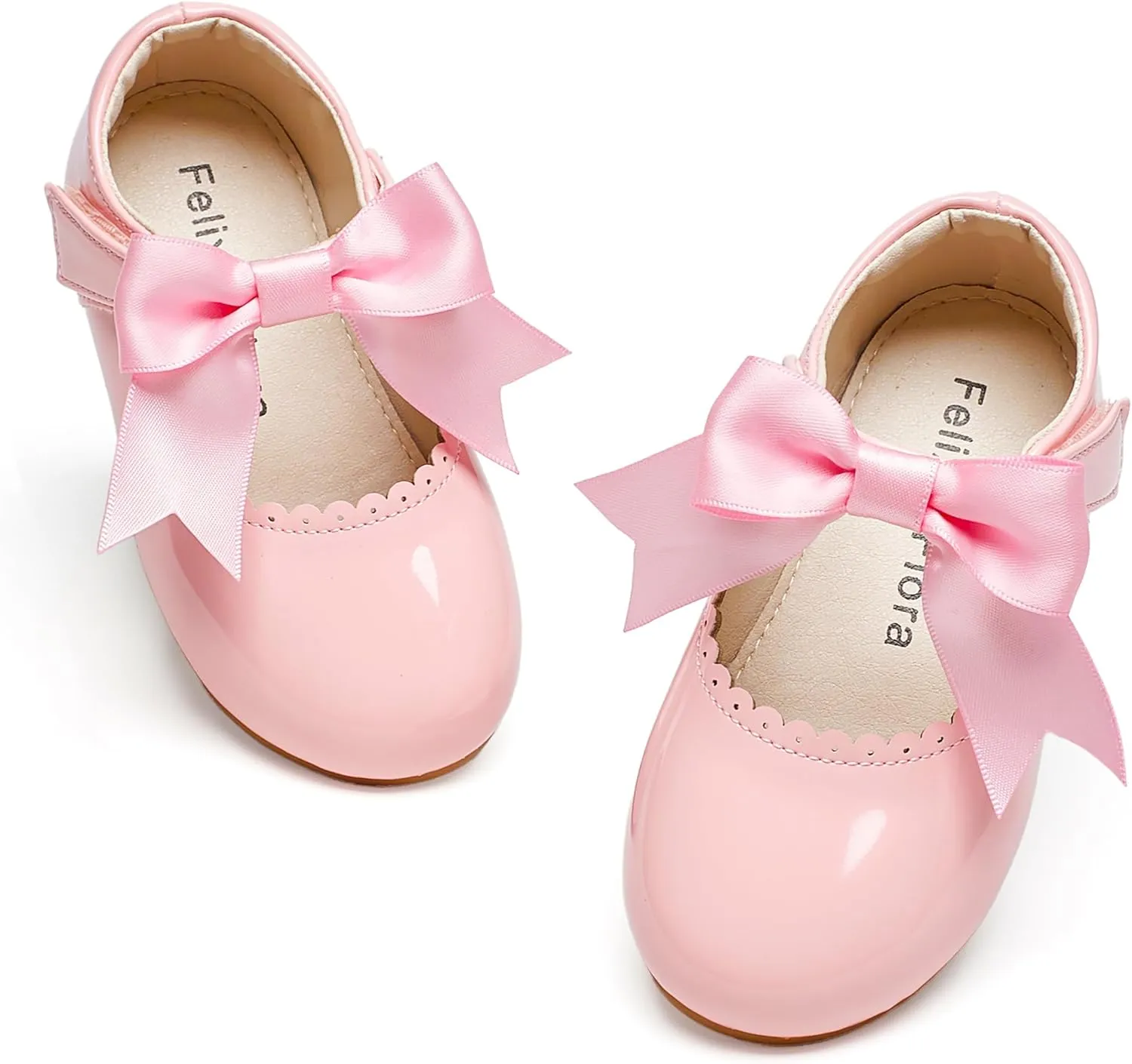 Felix & Flora Toddler Flower Girl Dress Shoes - Girl Ballet Flats Party School Shoes Wedding