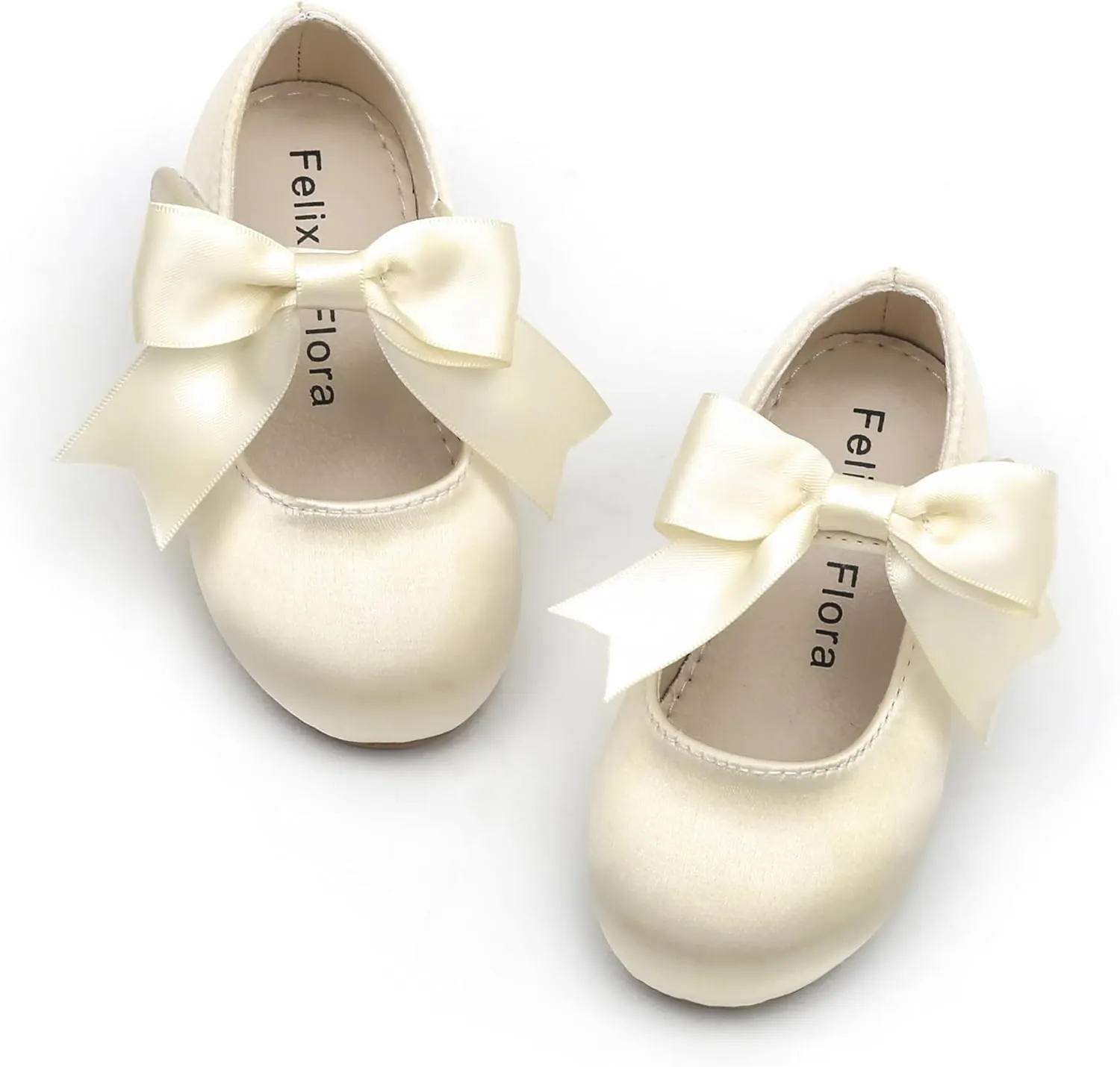 Felix & Flora Toddler Flower Girl Dress Shoes - Girl Ballet Flats Party School Shoes Wedding