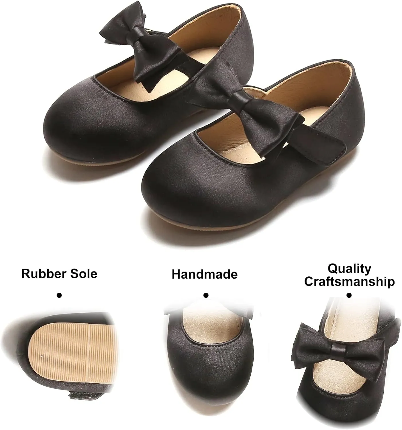 Felix & Flora Toddler Flower Girl Dress Shoes - Girl Ballet Flats Party School Shoes Wedding