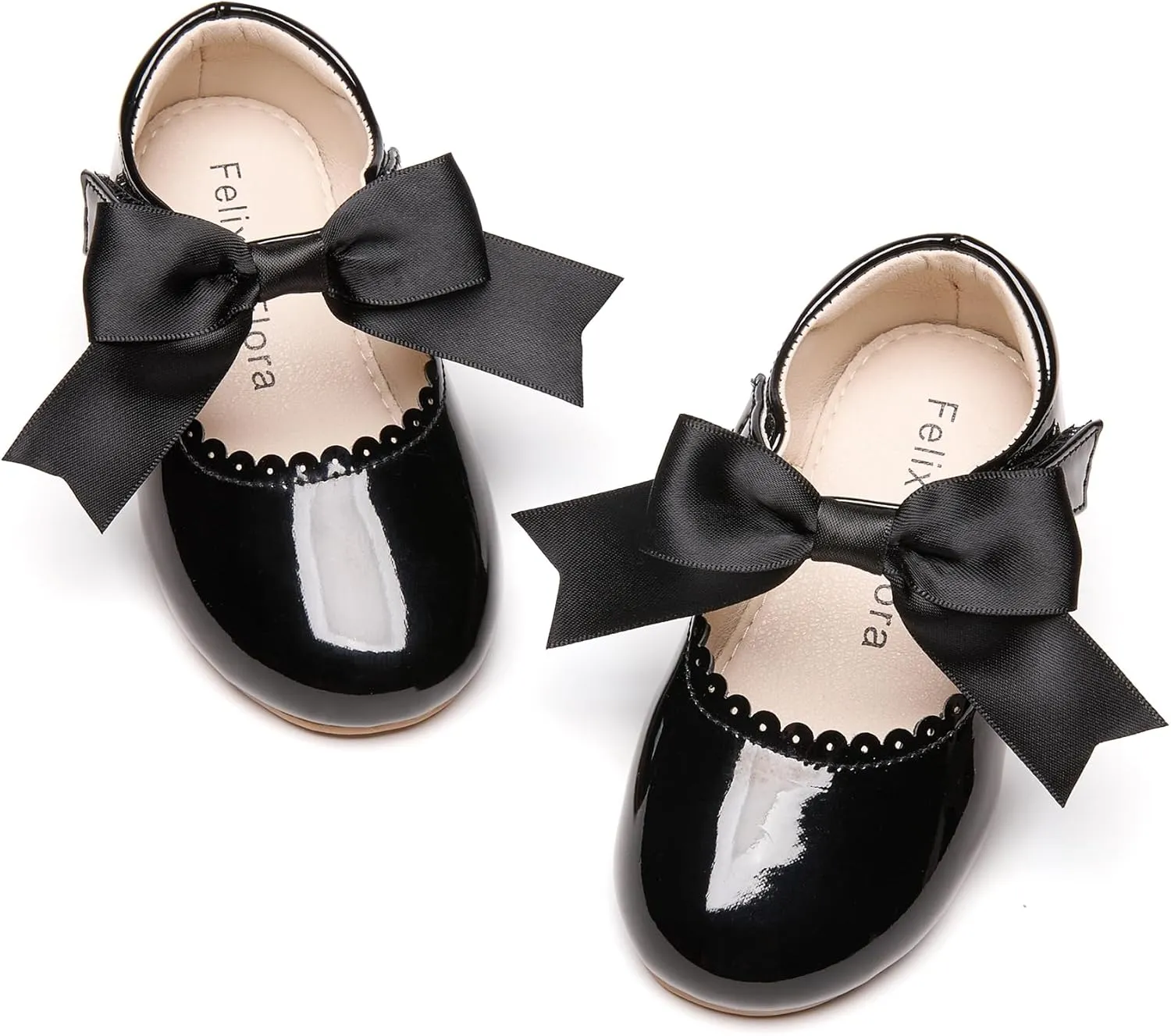 Felix & Flora Toddler Flower Girl Dress Shoes - Girl Ballet Flats Party School Shoes Wedding