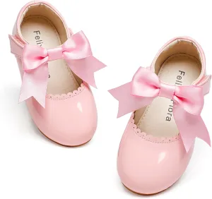 Felix & Flora Toddler Flower Girl Dress Shoes - Girl Ballet Flats Party School Shoes Wedding