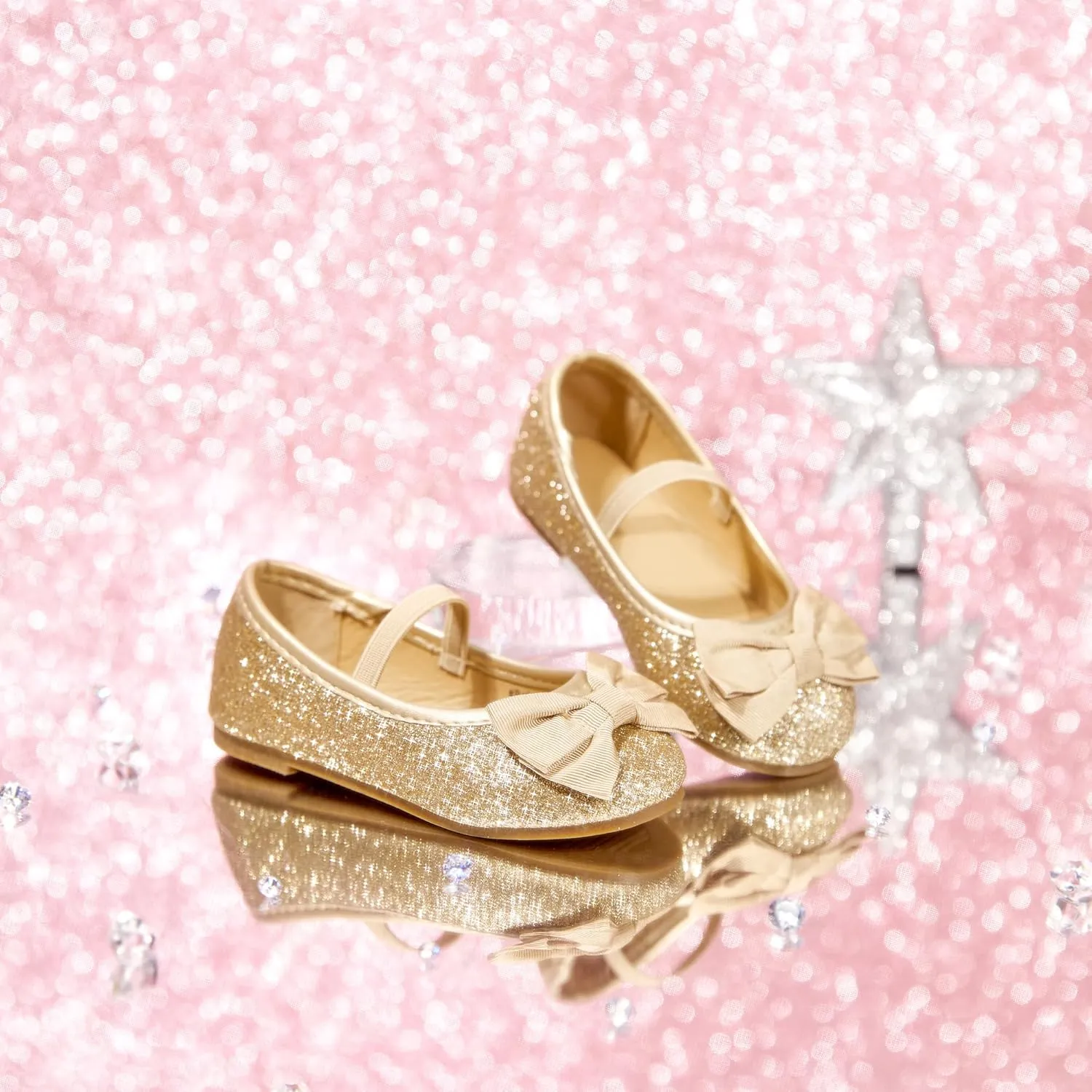 Felix & Flora Toddler Flower Girl Mary Jane Shoes - Little Girls Dress Flats Princess Wedding Party