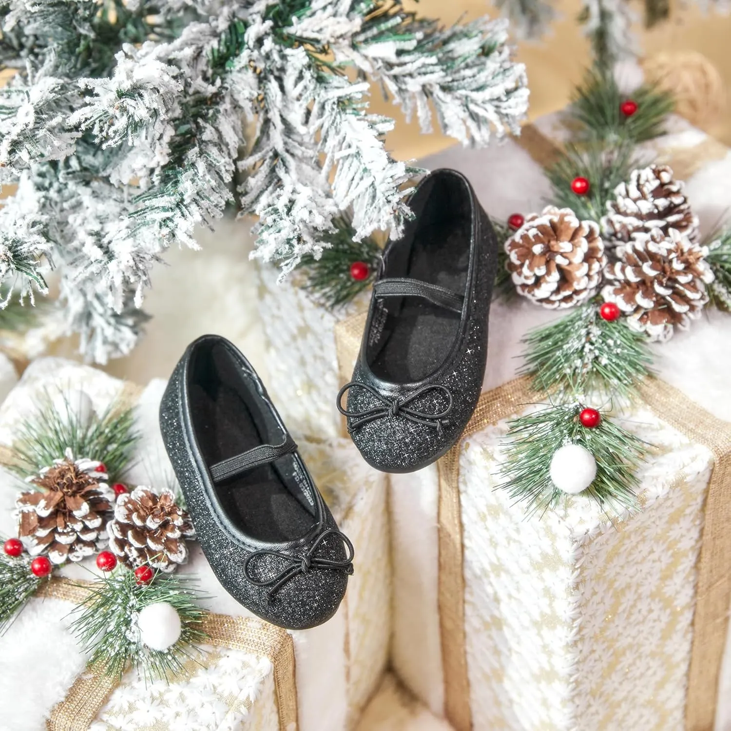 Felix & Flora Toddler Flower Girl Mary Jane Shoes - Little Girls Dress Flats Princess Wedding Party