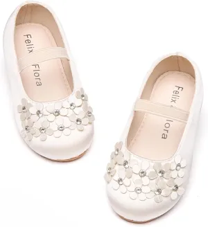 Felix & Flora Toddler Girl Dress Shoes - Flower Girl Ballet Flats School Wedding Party
