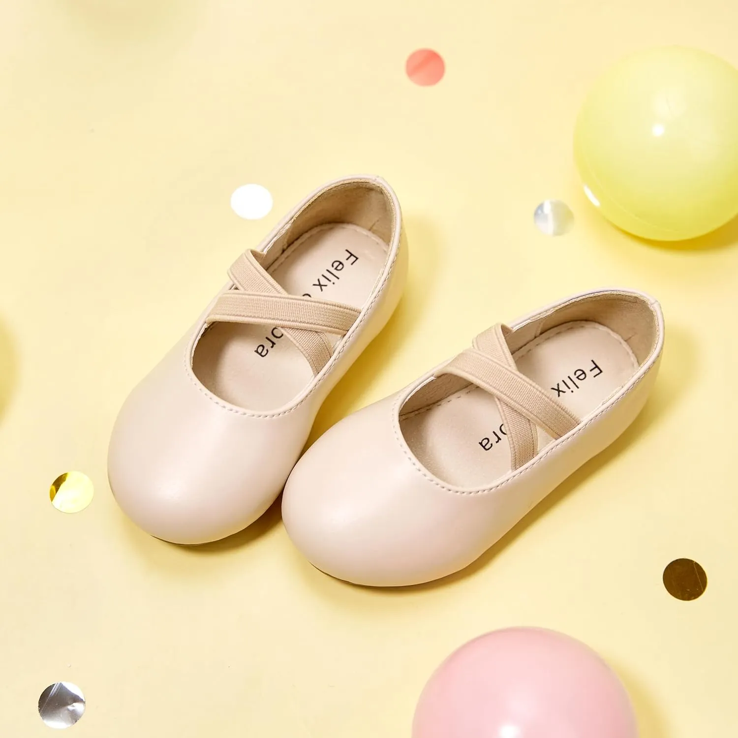 Felix & Flora Toddler Girl Dress Shoes - Flower Girl Ballet Mary Jane Flats Party School Wedding