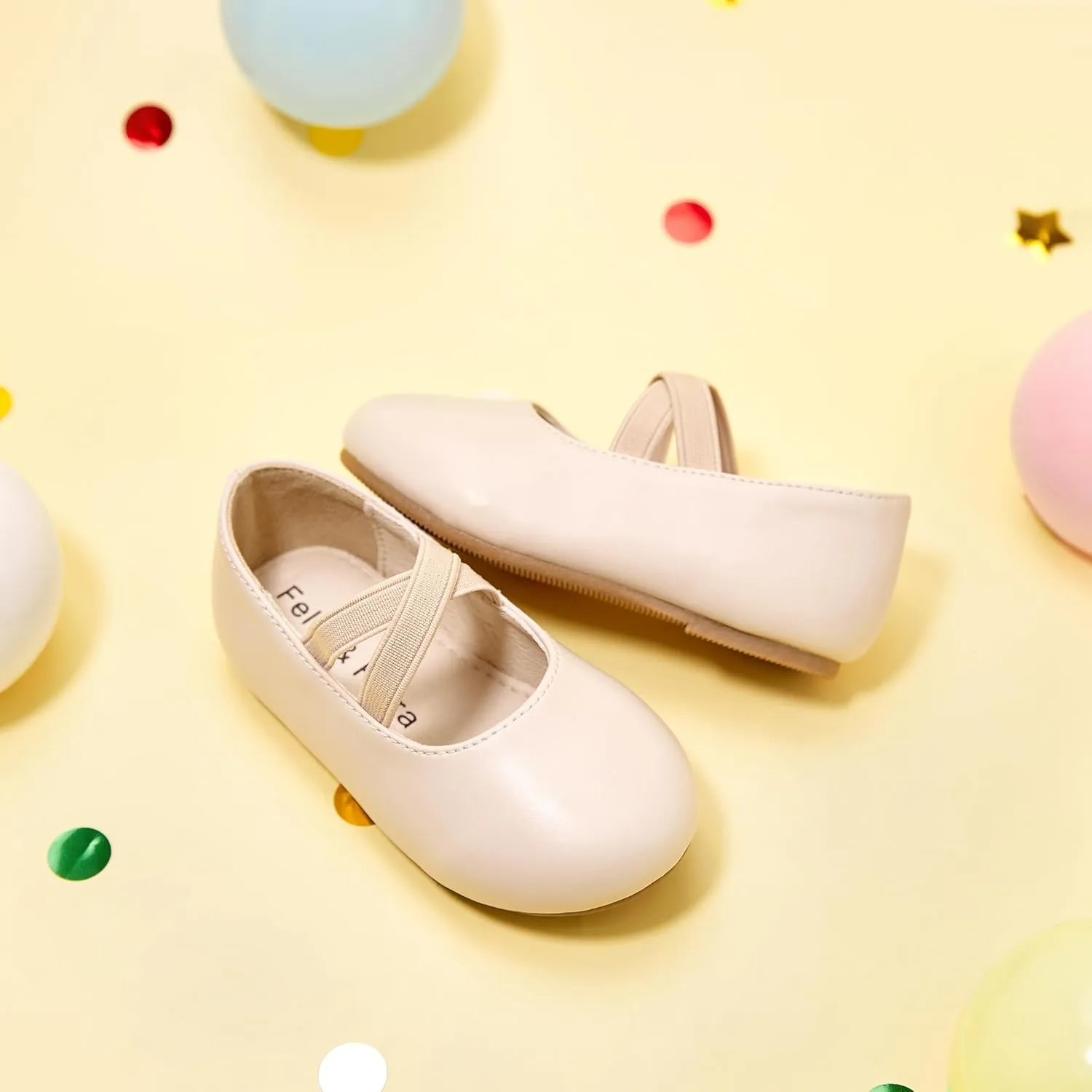 Felix & Flora Toddler Girl Dress Shoes - Flower Girl Ballet Mary Jane Flats Party School Wedding