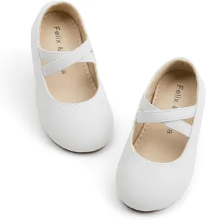 Felix & Flora Toddler Girl Dress Shoes - Flower Girl Ballet Mary Jane Flats Party School Wedding