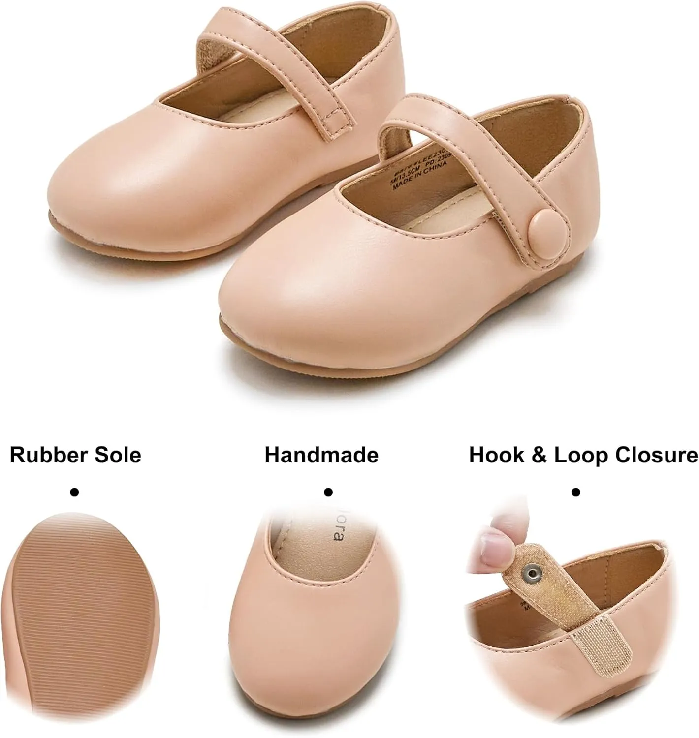Felix & Flora Toddler Girl Dress Shoes - Flower Girl Ballet Mary Jane Flats Party School Wedding
