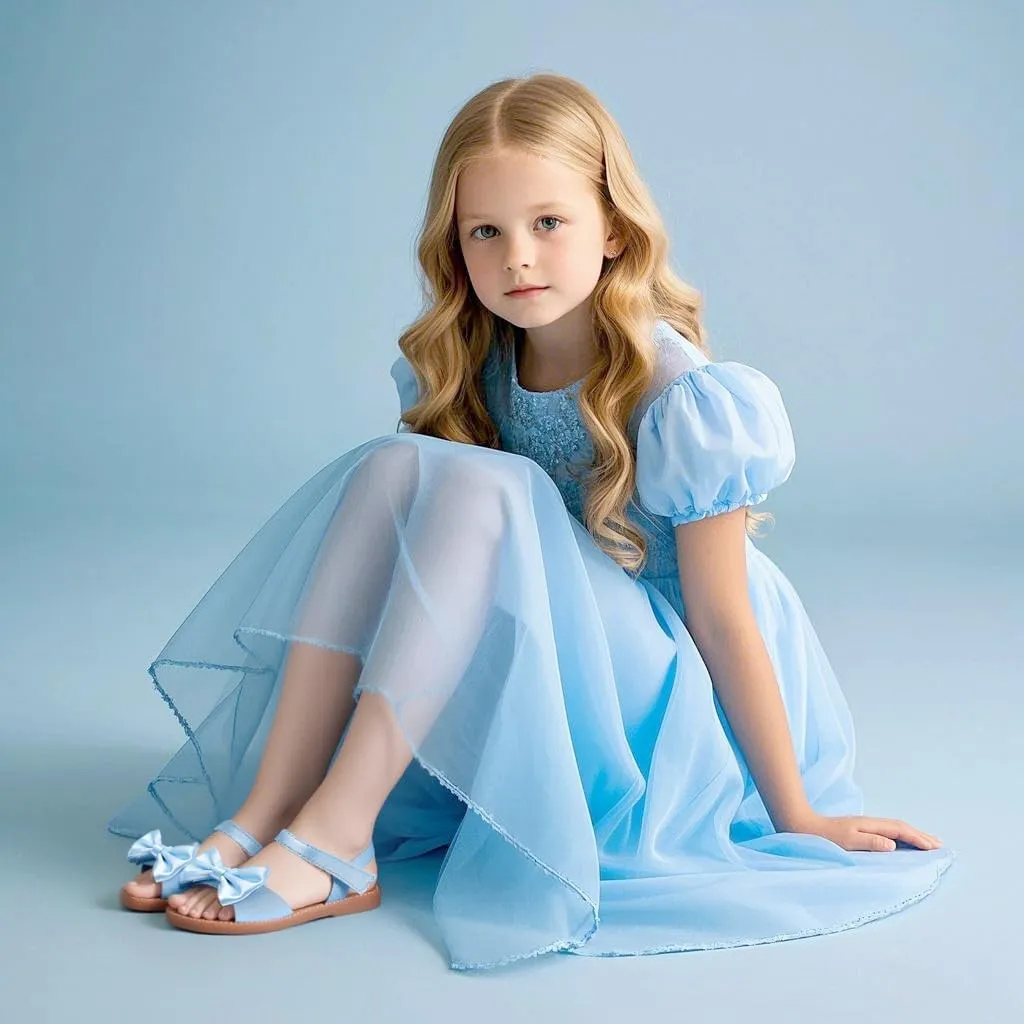 Felix & Flora Toddler Girl Sandals - Flower Girl Dress Shoes Open Toe Little Kid Summer Flats