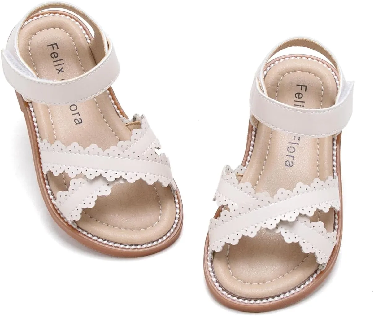 Felix & Flora Toddler Girl Sandals - Little Girl Easter Summer Dress Shoes Lightweight Open Toe Beach Holiday.