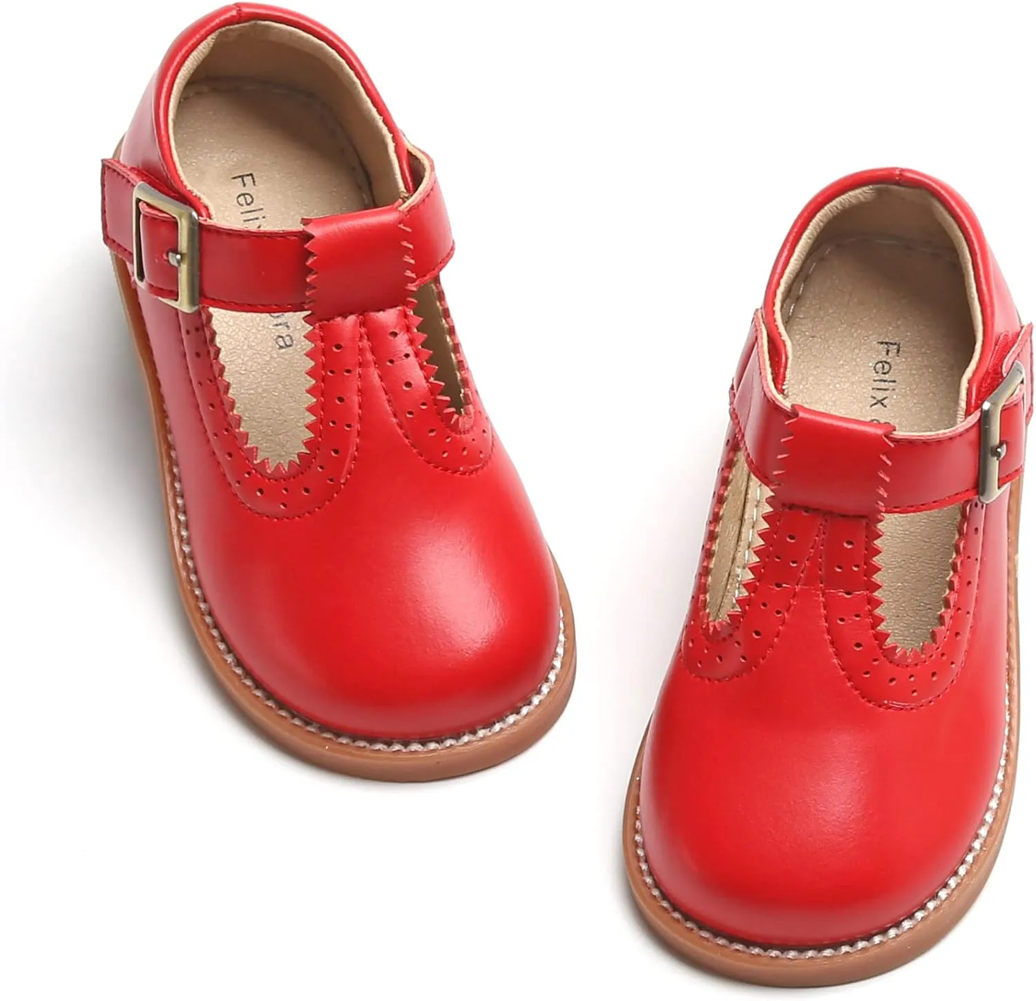 Felix & Flora Toddler Little Girl Mary Jane Dress Shoes - Ballet Flats for Easter Flower Girl Party School Shoes.