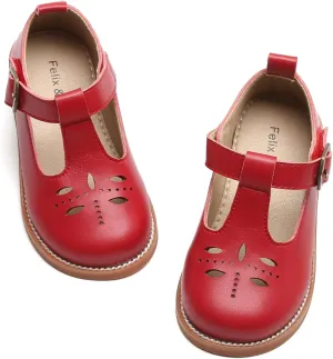 Felix & Flora Toddler Little Girl Mary Jane Dress Shoes - Ballet Flats for Easter Flower Girl Party School Shoes.