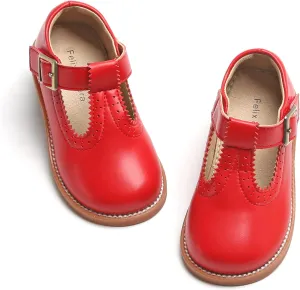 Felix & Flora Toddler Little Girl Mary Jane Dress Shoes - Ballet Flats for Easter Flower Girl Party School Shoes.