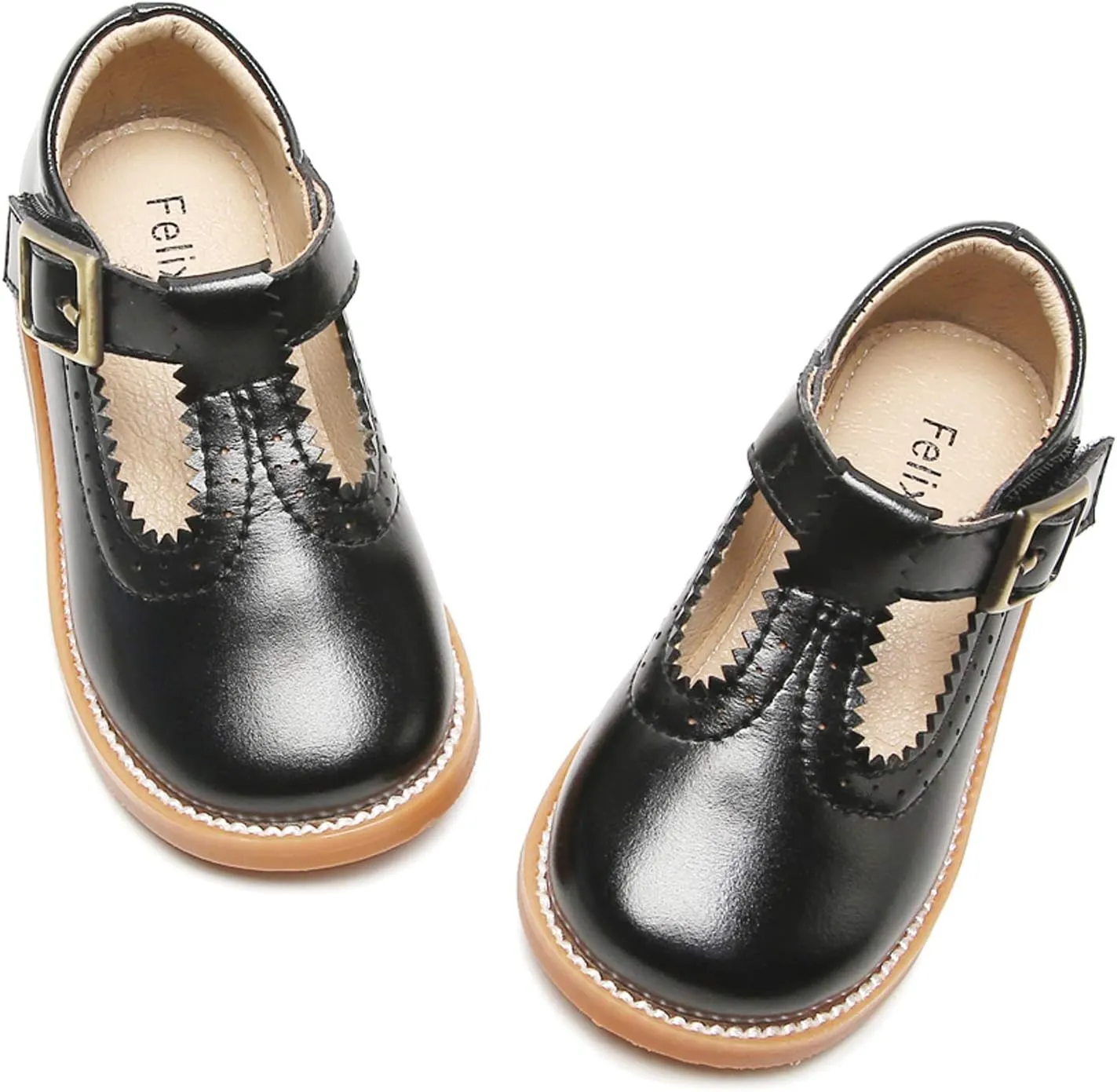 Felix & Flora Toddler Little Girl Mary Jane Dress Shoes - Ballet Flats for Easter Flower Girl Party School Shoes.