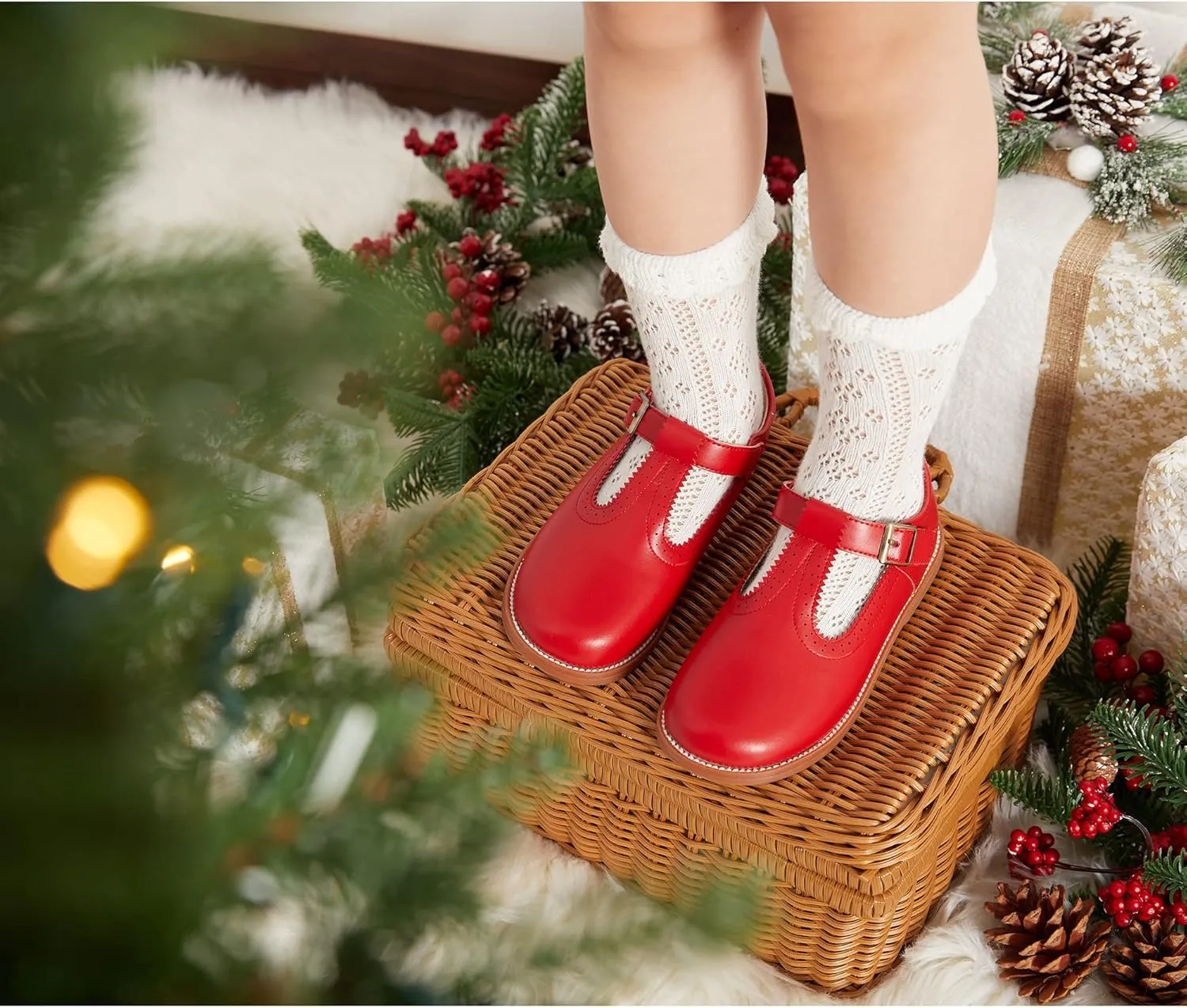 Felix & Flora Toddler Little Girl Mary Jane Dress Shoes - Ballet Flats for Easter Flower Girl Party School Shoes.