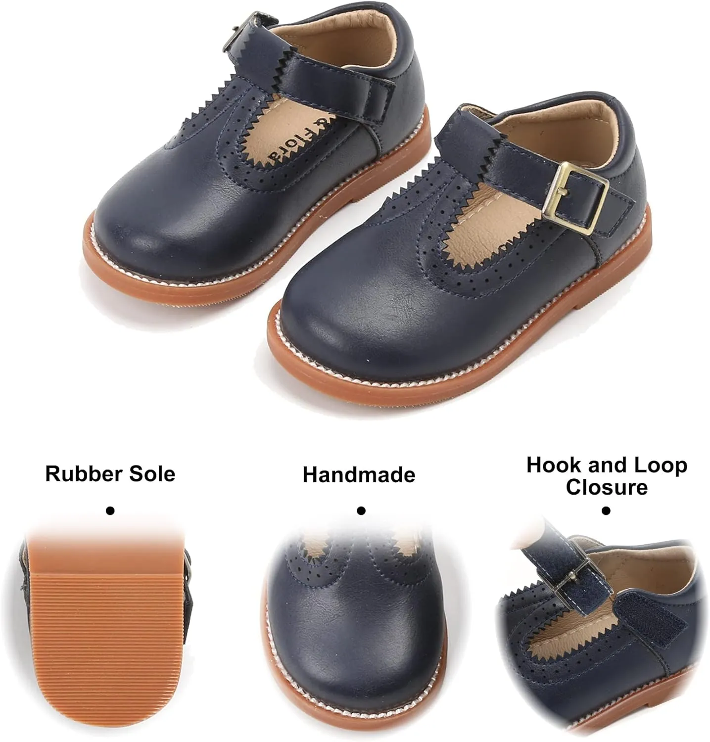 Felix & Flora Toddler Little Girl Mary Jane Dress Shoes - Ballet Flats for Easter Flower Girl Party School Shoes.