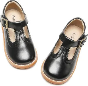 Felix & Flora Toddler Little Girl Mary Jane Dress Shoes - Ballet Flats for Easter Flower Girl Party School Shoes.