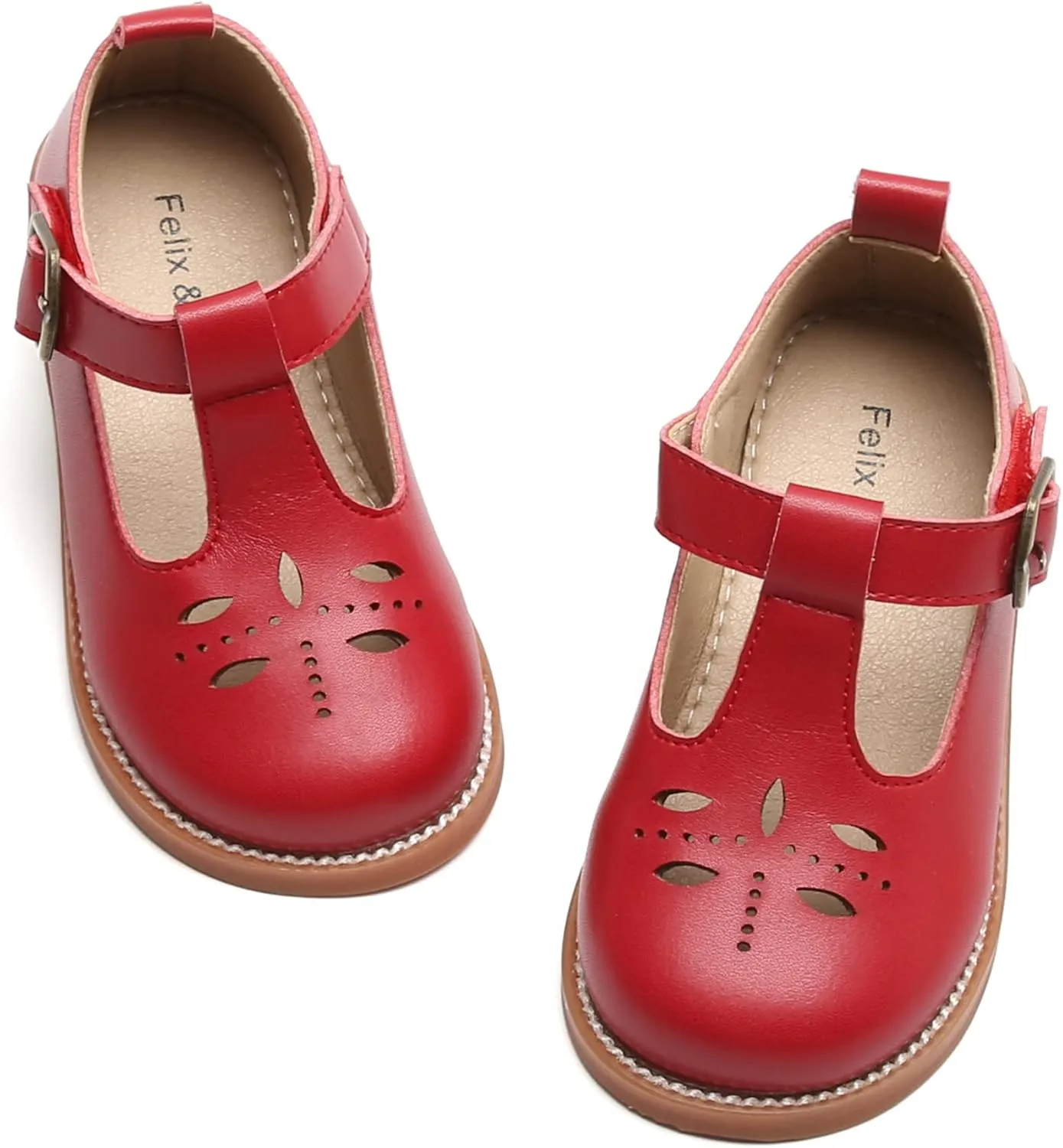 Felix & Flora Toddler Little Girl Mary Jane Dress Shoes - Ballet Flats for Easter Flower Girl Party School Shoes.