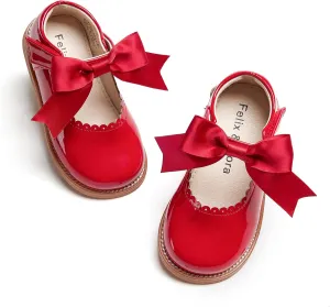 Felix & Flora Toddler Little Girl Mary Jane Dress Shoes - Ballet Flats for Girl Party School Shoes
