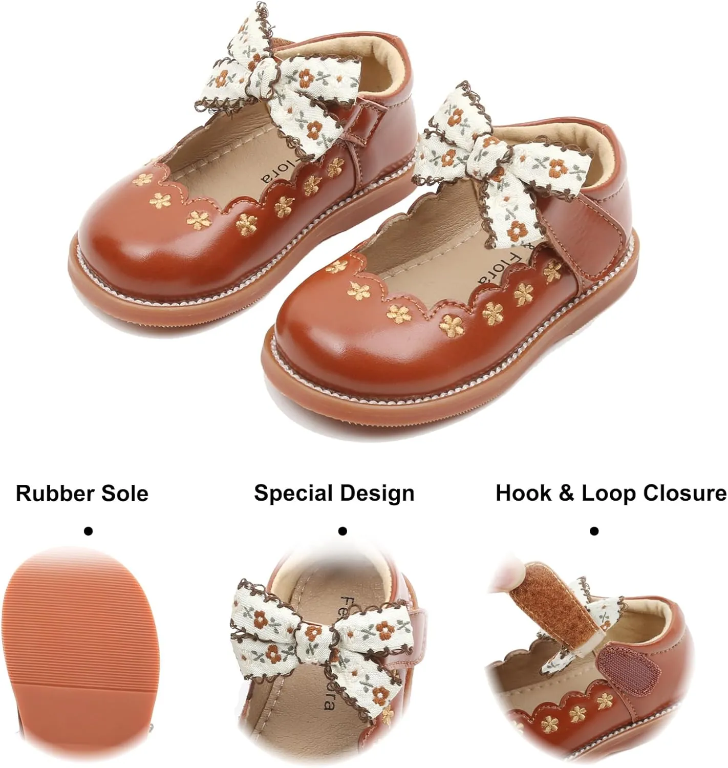 Felix & Flora Toddler Little Girl Mary Jane Dress Shoes - Ballet Flats for Girl Party School Shoes