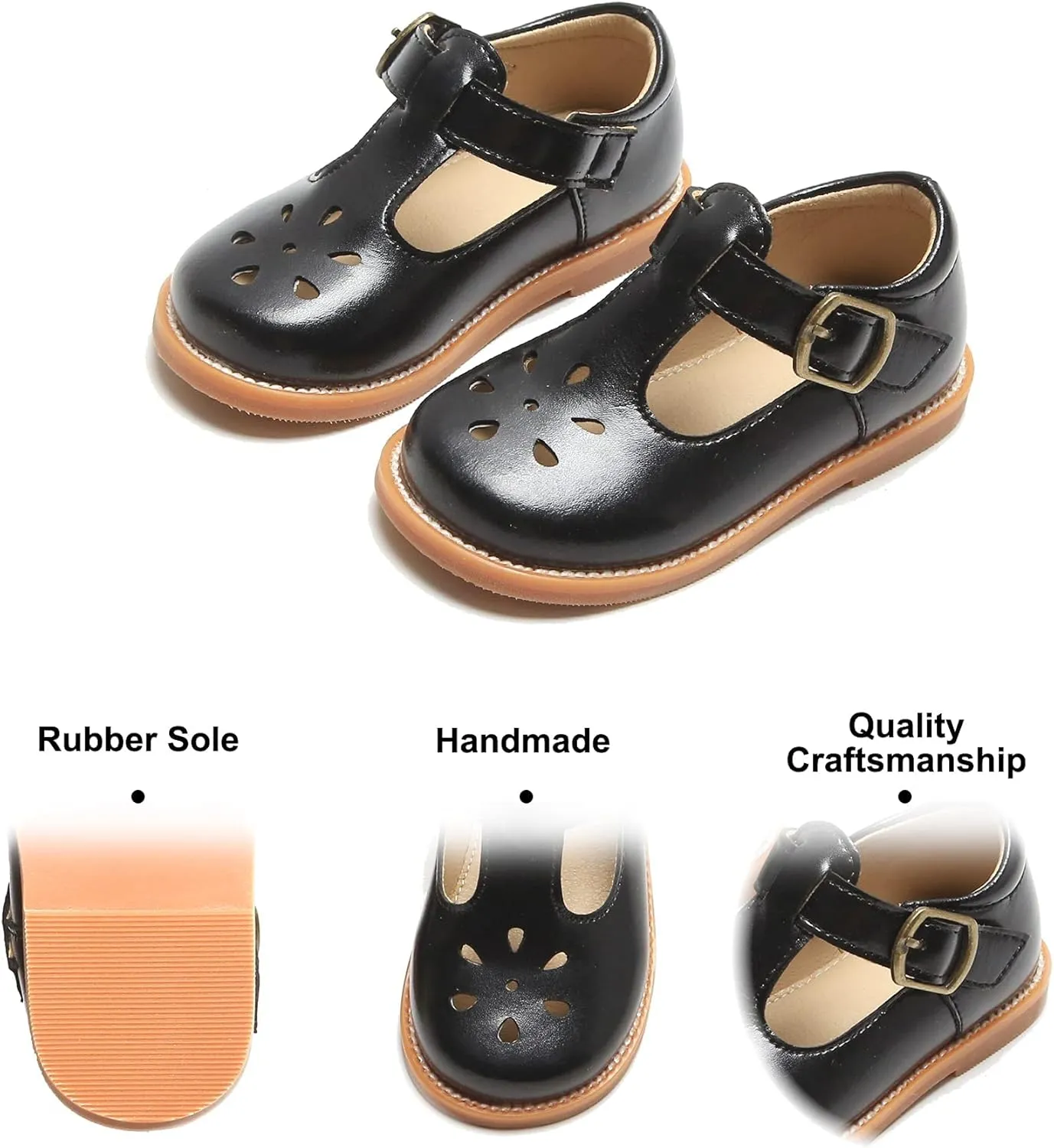 Felix & Flora Toddler Little Girl Mary Jane Dress Shoes - Ballet Flats for Girl Party School Shoes